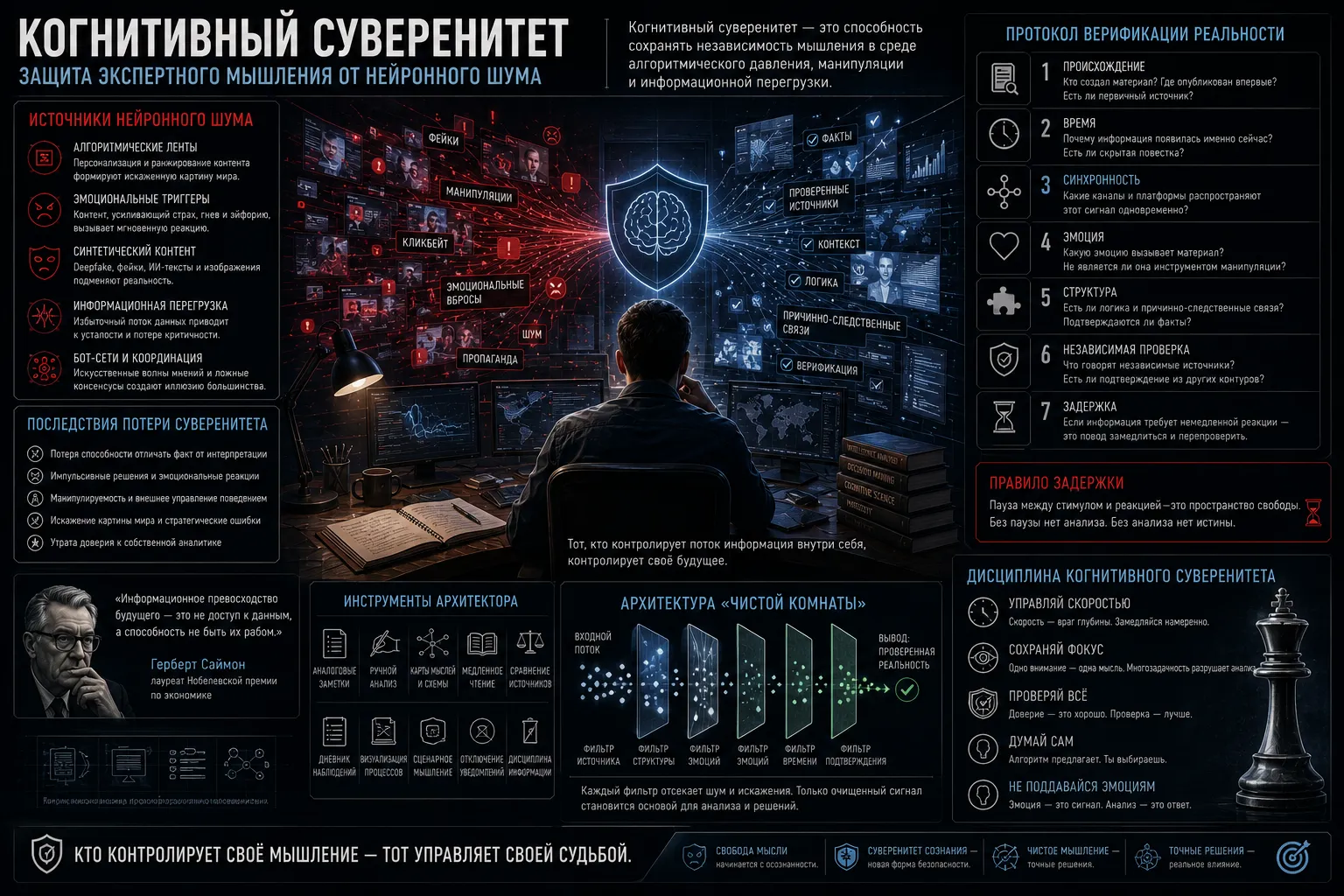 Иллюстрация: КОГНИТИВНЫЙ СУВЕРЕНИТЕТ: ЗАЩИТА ЭКСПЕРТНОГО МЫШЛЕНИЯ ОТ НЕЙРОННОГО ШУМА