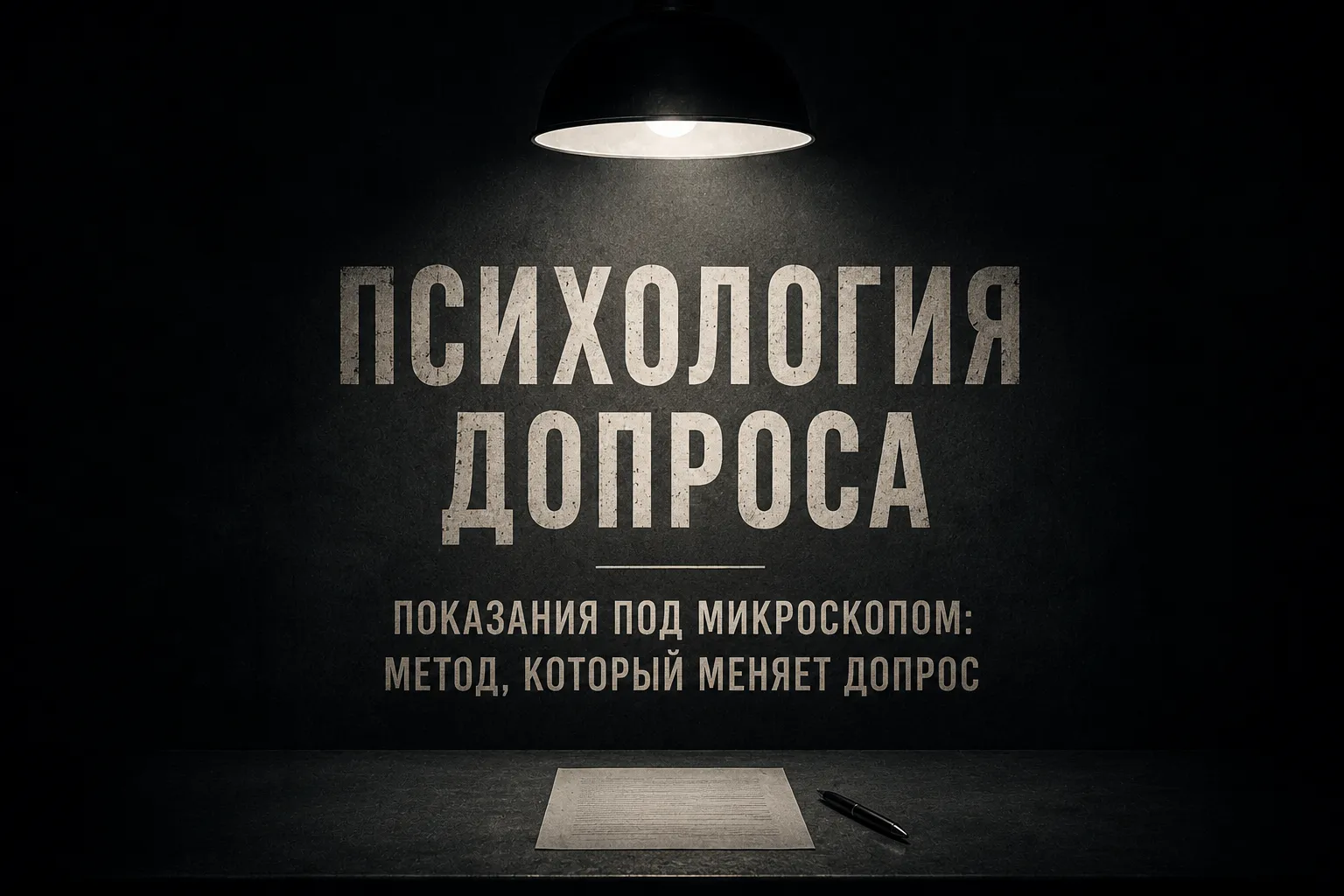 Обложка: Психология допроса